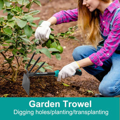 Digging Shovel - Garden Trowels | 4X Small Garden Spade Hand Shovel Set | Fork Trowel and Transplanting Trowel Small Planting Hand Tool Transplant Spade Digging Rake for Backpacking Supplies