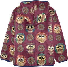 CHIFIGNO Boho Owls Toddler Snow Jacket Soft Winter Jacket for Boy 3T