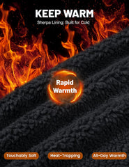 MAGCOMSEN Men's Corduroy Jacket Winter Sherpa Lined Warm Thick Trucker Cargo Coat with 5 Pockets