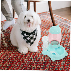 BESPORTBLE Automatic Cat Water Dispenser Non-Spill PET Bowl 2-in-1 Cat Food and Water Feeder Flip Design Practical Automatic PET Waterer