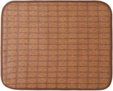 CHICTRY Cooling Floor Mat for Dogs Cats Lightweight Foldable Waterproof Pet Bed Pad for Crates Kennels Brown Large