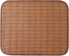 CHICTRY Cooling Floor Mat for Dogs Cats Lightweight Foldable Waterproof Pet Bed Pad for Crates Kennels Brown Large