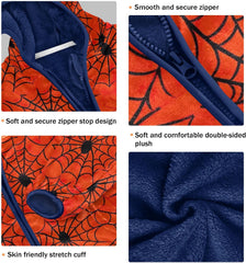 CHIFIGNO Boys Fleece Jacket Cute Autumn Boys Jackets Boys Winter Coat for Toddler Kids with Pockets