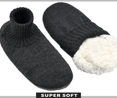 DICUIRD Men's Slippers Socks Autumn Winter Indoor Non-Skid House Slippers