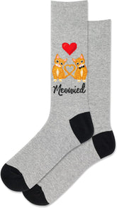 Hot Sox Men's Fun Wedding Groom Crew Socks-1 Pair Pack-Cool & Funny Husband Novelty Fashion Gifts