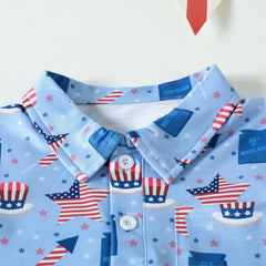 Boys Summer Clothes 8 Toddler Boys Girls Short Sleeve Independence Day 4 of July Kids Tops T Shirt with Infant