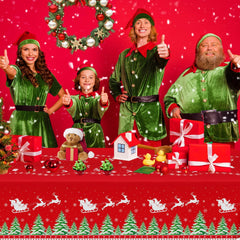 4 Pcs Christmas Tablecloth Xmas Table Cover Winter Snowflake Tablecloth Plastic Reindeer Table Cloths Christmas Tree Party Decorations Snowman Xmas Party Decor Holiday Birthday Supplies 86 x 51 Inch