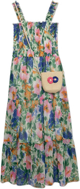 Speechless Girls' Sleeveless Smocked Maxi Sundress