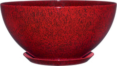 Classic Home and Garden Rosie Modern Planter w/Drainage - Contemporary Planter Bowls - Shallow Round Vases for Small Plants - Versatile Indoor & Outdoor Pots (10” Indigo Speckle)