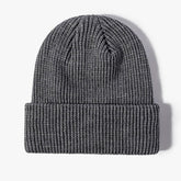 Ribbed Knit Beanie Warm Cuffed Winter Hat for Men and Women