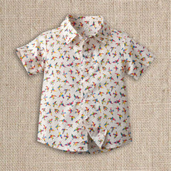 Hawaiian Shirt Boys Kids Short Sleeve Button Down Shirts Lapel Neck Tropical Summer Casual Top Toddler Baby Clothes