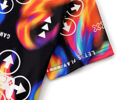 Tebbis 2-Piece Cozy Pajamas For Little/Big Boys Gamer Yellow Short Sleeves Cool PJs Set Kid Size 6-18