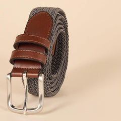 Amazon Essentials Men's Stretch Woven Braid Belt