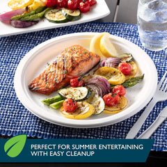 Hefty ECOSAVE Compostable Paper Plates, 10-1/8 Inch, 16 Count