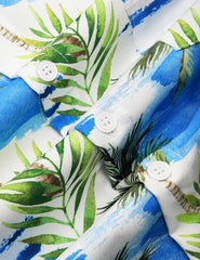 Hardaddy Men's Hawaiian Shirt Short Sleeves Coconut Printed Button Down Summer Beach Casual Shirts