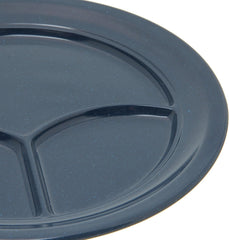 CFS 4351435-E Melamine 3-Compartment Plate, 9.75", Café Blue