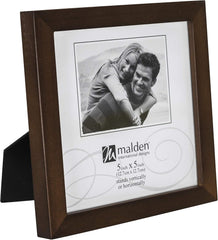 Malden International Designs Dark Walnut Concept Wood Picture Frame, 3x5, Walnut