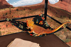 Hammock for Bearded Dragons, Vintage Tattoos Fabric with Suction Cup Hooks