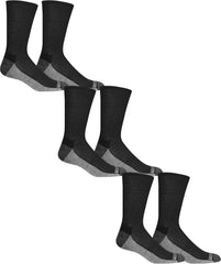 Fruit of the Loom Men's Essential 6 Pair Pack Casual Socks with Cushion and Arch Support