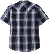 Dubinik® Western Shirts for Men Short Sleeve Plaid Pearl Snap Shirts for Men Button Up Shirt Cowboy Casual Work Shirt