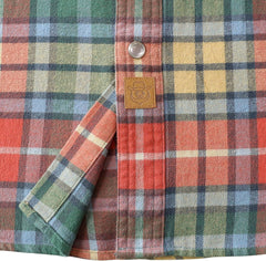 Dubinik® Flannel Shirt for Men Western Mens Pearl Snap Shirts Long Sleeve Casual Cozy Vintage Cowboy Plaid Soft Pure Cotton