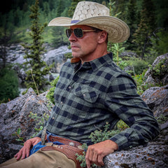 Dubinik® Mens Flannel Shirts Long Sleeve Flannel Shirt for Men Casual Button Down Brushed 100% Cotton Shirt