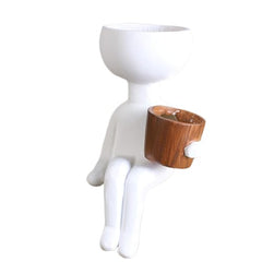 Face Planters Pots Resin Planters for Indoor Plants Small Succulent Pots Waterproof Resin Cactus Planter Modern Vases for Office Desk Shelf Decor 2