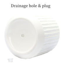 Arktiva Ceramic Planter Pot with Drainage Hole, 5 Inch Dia, Indoor and Outdoor, Home Patio Garden, Plants Flower Succulent, Textured Round (Black)