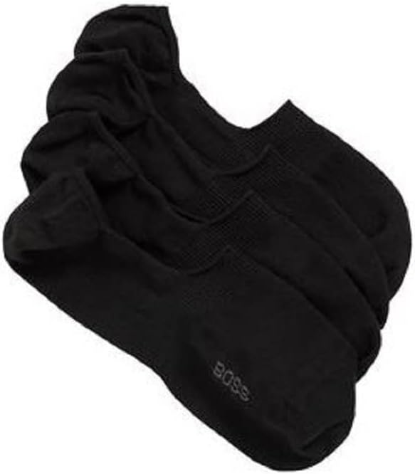 BOSS Men's 2 Pack No Show Cotton Blend Socks