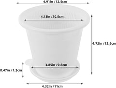 TOYANDONA Plastic Orchid Pot with Holes Drainage Planter for and Indoor Plants Includes Saucer for Home and Nursery Use
