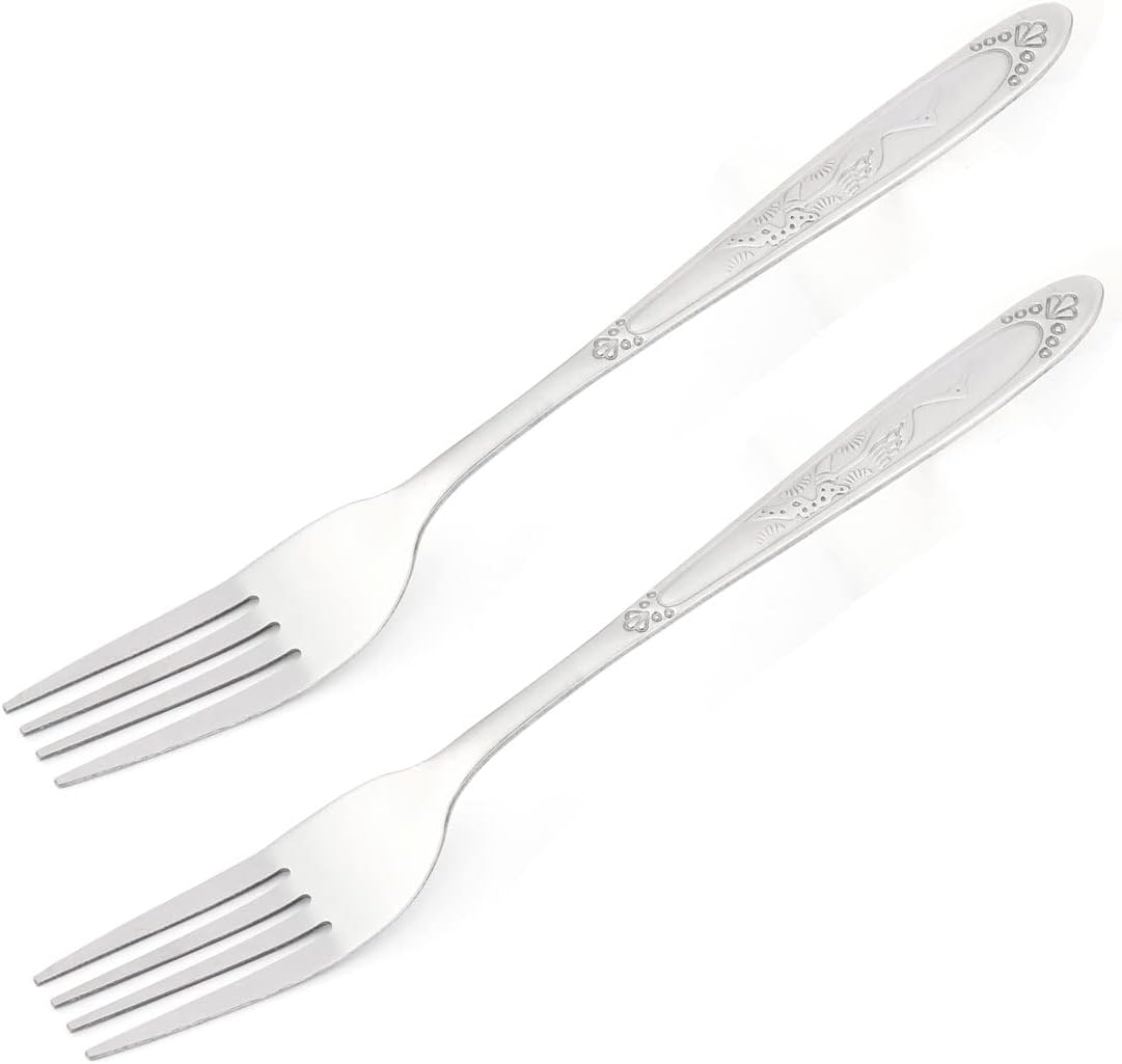 Dinnerware Crane Print Stainless Steel Kitchenware 4 Tine Fork 2 Pcs (id: 90f 0a7 02c 8d0 2e4