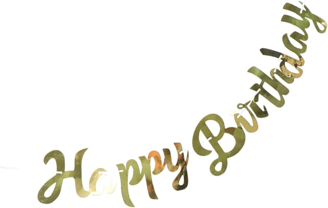 1 Set Mirror Paper Birthday Banner Creative Bunting Garland Decorations for Women's Party Supplies