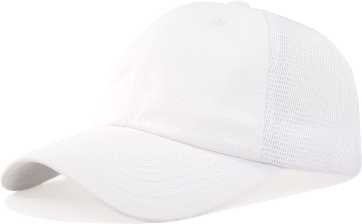 Comfy Vintage Trucker Baseball Hat- M/L/XL/XXL Women Men Unstructured Washed Dad Cap | Snapback | Soft Crown | Soft Mesh