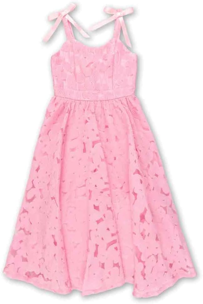 Speechless Girls' Sleeveless Organza Jacquard Maxi Party Dress