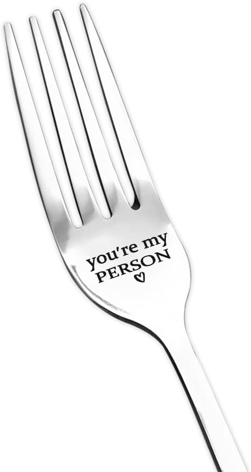 Couple Christmas Gifts for Women Men You're My Person Fork for Boyfriend Girlfriend I Love You Gift for Him Her Wife Husband Anniversary Valentines Day Gifts for Fiance Fiancee Engagement Wedding Gift