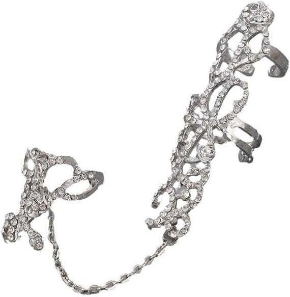 Hand Chain Bracelet Ring, Adjustable Finger Jewelry Set