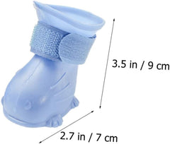 Toyvian Waterproof Dog Boots for Puppies Non-Slip Rain Shoes Rugged Sole 4-Pack Cold Weather Protection for Outdoor Use