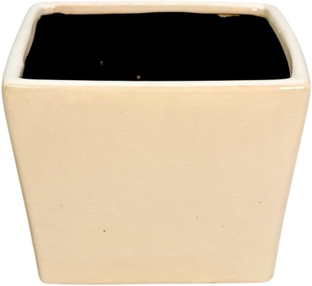 Admired By Nature 5" Ceramic Flower Planter, Ceramic Pot Planter, Plant Home Décor, Brown