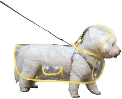Dog Raincoat Transparent Waterproof rain Clothes Walking Artifact Small Medium-Sized Bichon Teddy Golden Retriever pet(White,40-45cm)