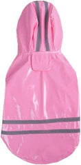 Raincoat for Dogs Waterproof Dog Rain Jacket Pink Pets Dog Clothes Hooded Raincoats Reflective Strip Dogs Rain Coat Waterproof Jackets Outdoor Breathable Clothes S