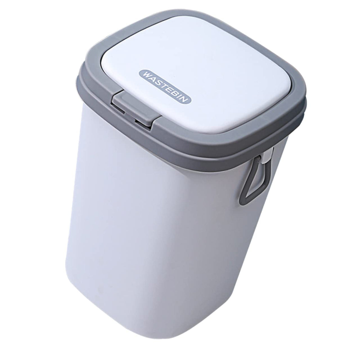 Decorative Waste Basket Modern Small Trash Can for Kitchen Bathroom Office Storage Bin Narrow Lid Press Action for Home Decor