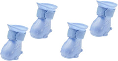Toyvian Waterproof Dog Boots for Puppies Non-Slip Rain Shoes Rugged Sole 4-Pack Cold Weather Protection for Outdoor Use