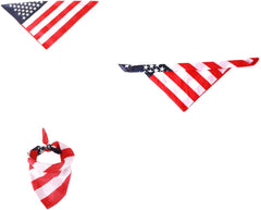Homoyoyo Pet Dog Christmas Triangular Scarf Comfortable Bandana Collar Easy Dress up American Flag Design Dog Bib
