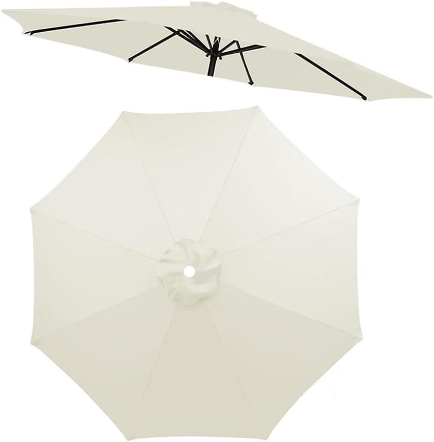 6.5/7.5/8/9/10ft Umbrella Replacement Canopy, 6 Ribs 8 Ribs Sun Umbrella Replacement Cloth, Garden Market Yard Outdoor Umbrella Replacement Fabric, Multiple Colors(Navy Blue,(7.5FT)2.3m/8-R