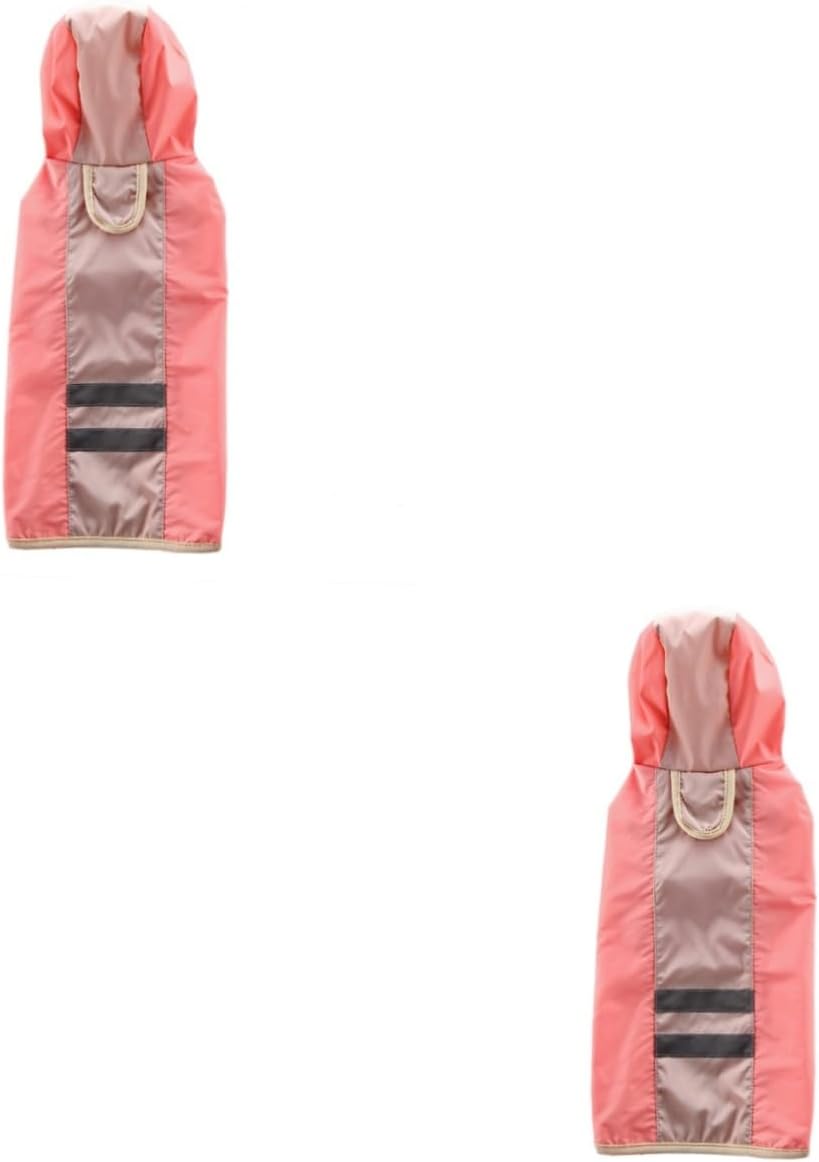 2pcs Reflective Dog Raincoat Hooded Jumpsuit Pet Dog Rainwear Safety Pet Clothes Comfortable Material