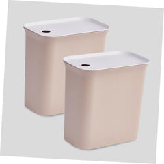 Floor Standing Trash Can with Lid Kitchen Garbage Bin Waterproof Household Wastebasket for Bathroom Living Room Office Slim Design Easy to Clean Space Saving