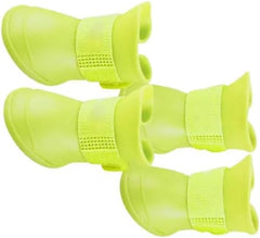 GOTOTOP 4Pcs Non Slip Silicone Dog Boots, All Weather Dog Rain Boots Shoes for Hot Pavement, Snow, Mud, and Rain (S)