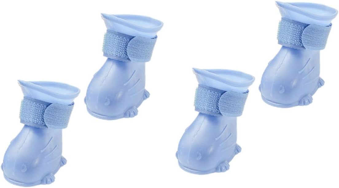 SUPVOX 4pcs Dog Rain Boots Tep Pet Shoes for Rainy Days Small Omnidirectional for Outdoor Use
