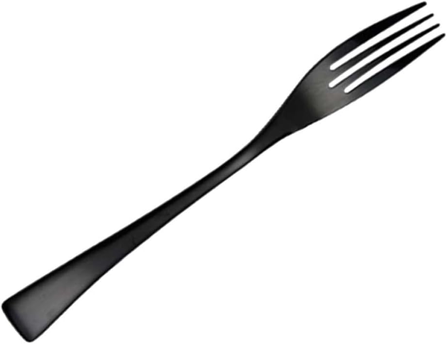 Black Stainless Steel Table Fork Western Dinner Fork for Fine Dining Tea Parties
