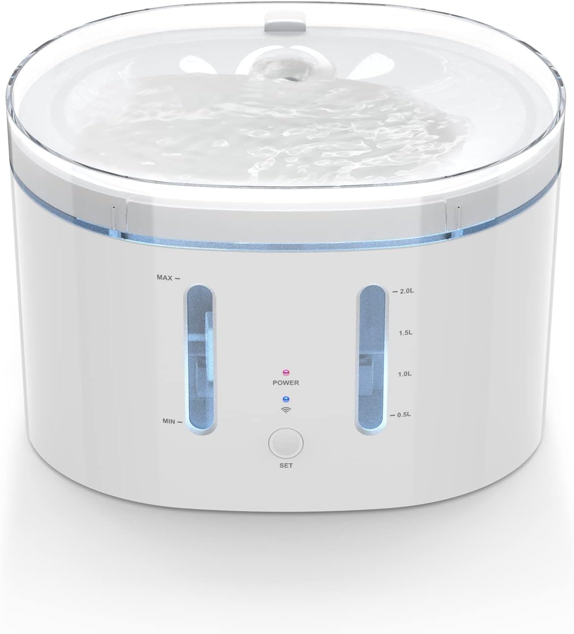 Living Enrichment Cat Water Fountain, 68oz/2L Smart Pet Water Fountain, Ultra Quiet Automatic Cat Water Dispenser, Easy to Clean and Assemble, APP Control, More Feeding Mode, Water Level Alarm